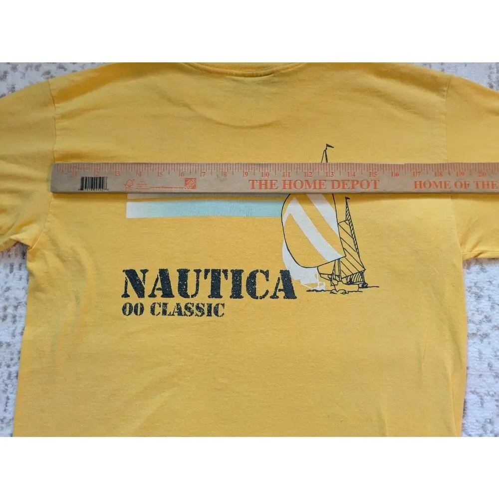 Vintage Y2K Nautica T-Shirt 100% Cotton Made In USA - Mens Large - Picture 16 of 16